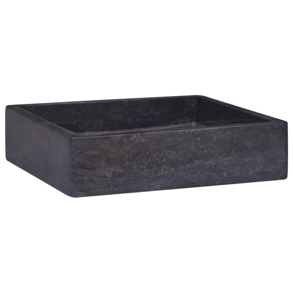 Berkfield Sink Black 40x40x10 cm Marble