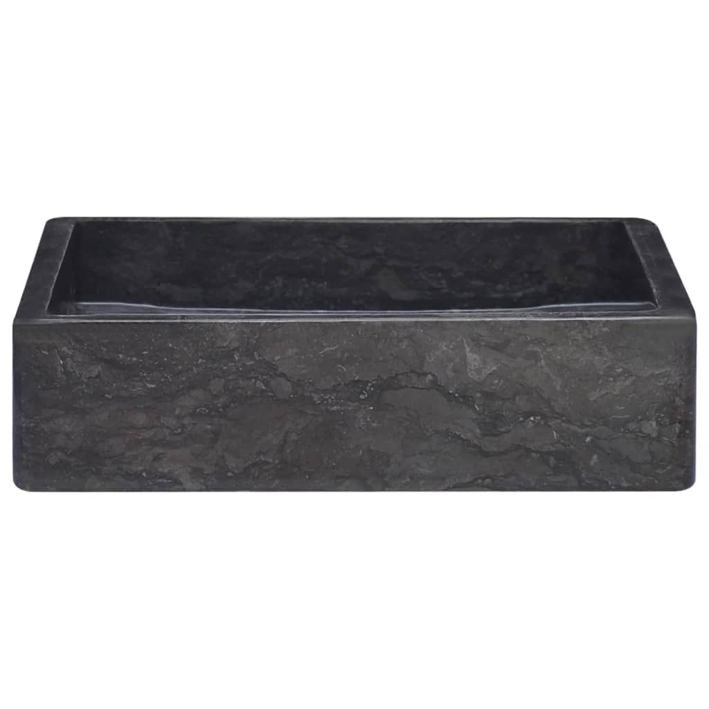 Berkfield Sink Black 40x40x10 cm Marble