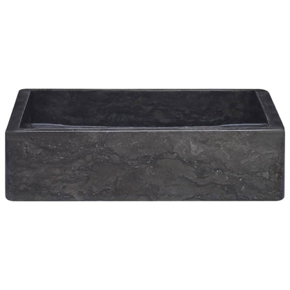 Berkfield Sink Black 40x40x10 cm Marble