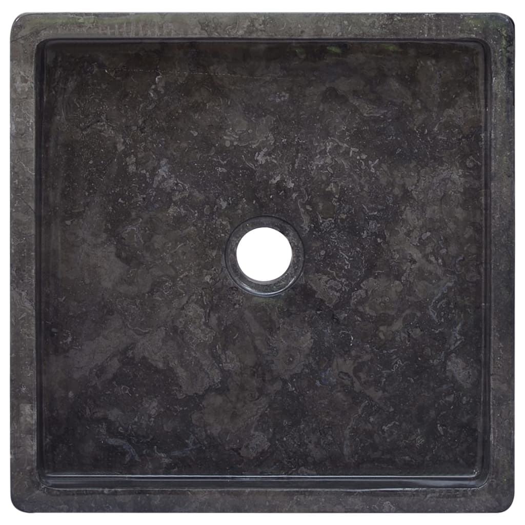Berkfield Sink Black 40x40x10 cm Marble