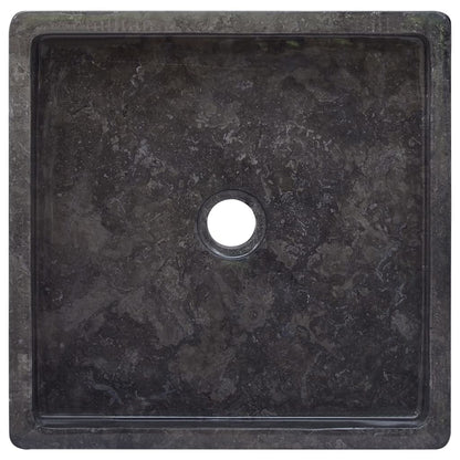 Berkfield Sink Black 40x40x10 cm Marble