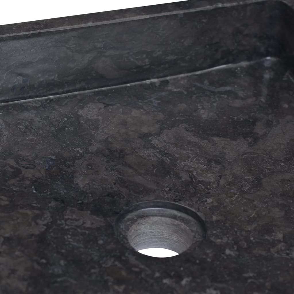 Berkfield Sink Black 40x40x10 cm Marble