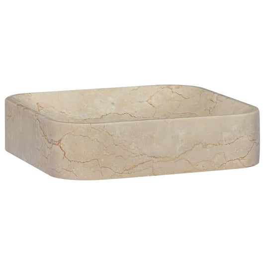 Berkfield Sink Cream 40x40x10 cm Marble