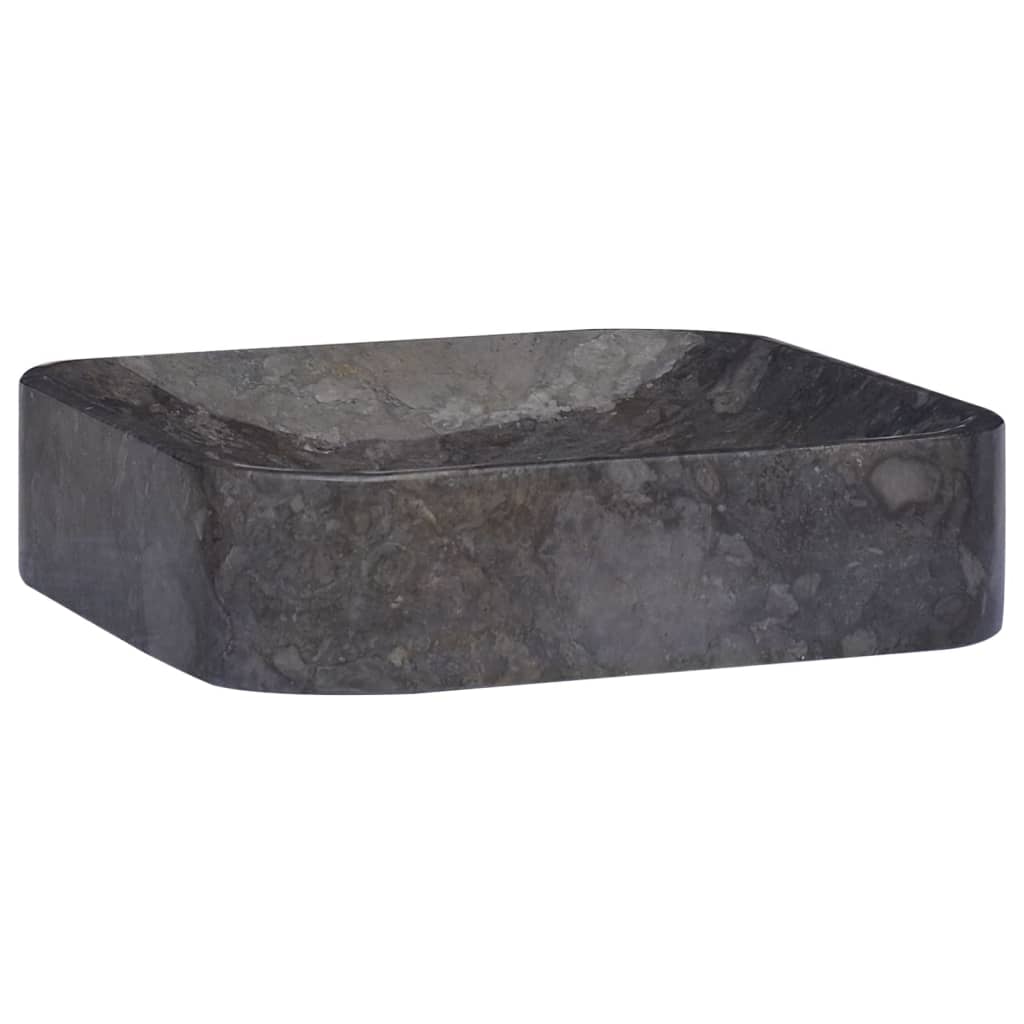 Berkfield Sink Black 40x40x10 cm Marble