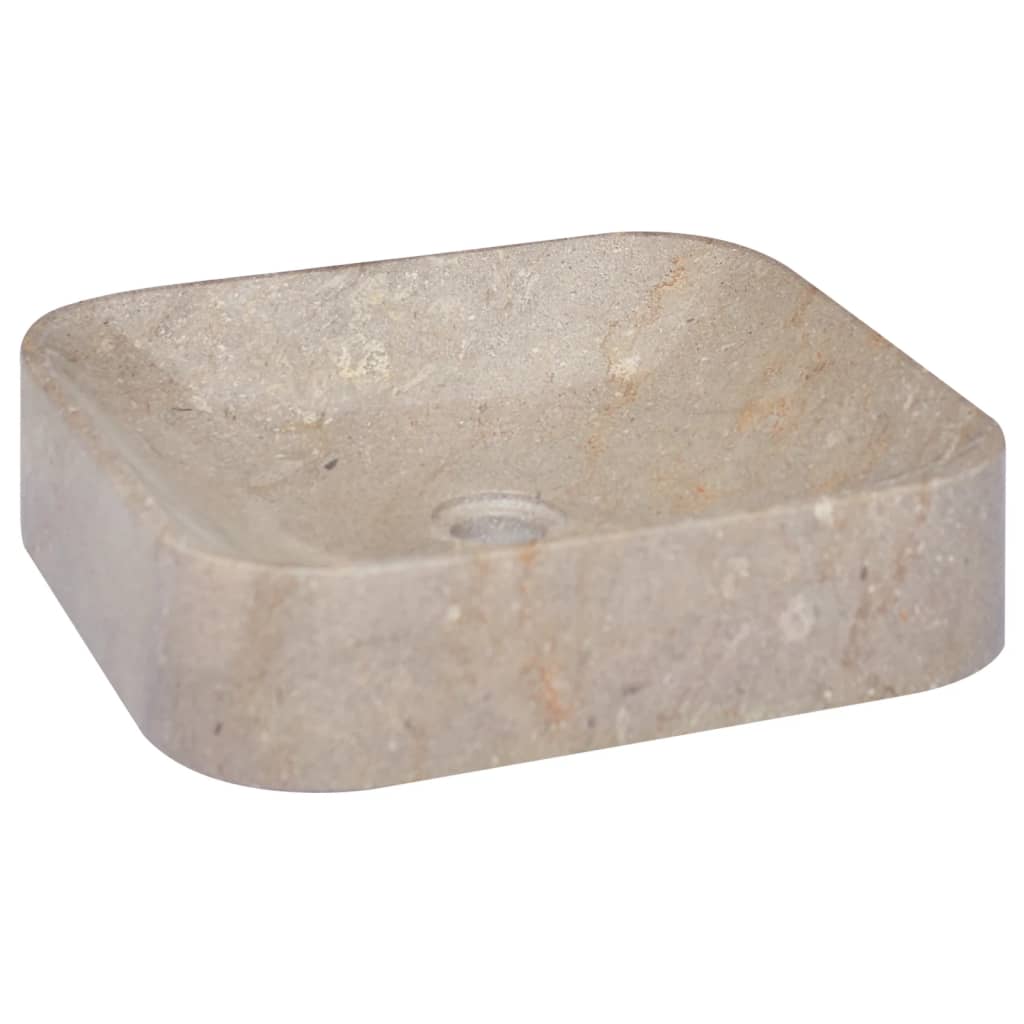 Berkfield Sink Grey 40x40x10 cm Marble