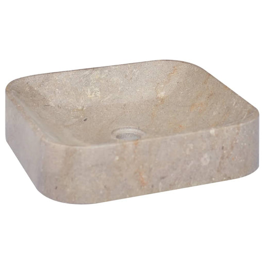 Berkfield Sink Grey 40x40x10 cm Marble