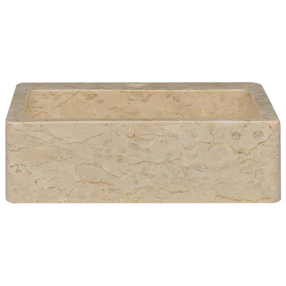 Berkfield Sink Cream 40x40x12 cm Marble