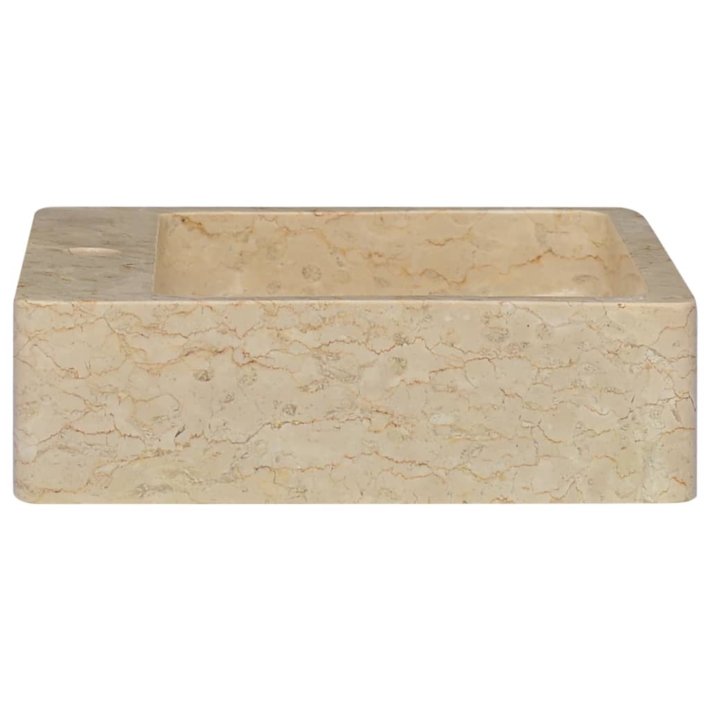 Berkfield Sink Cream 40x40x12 cm Marble