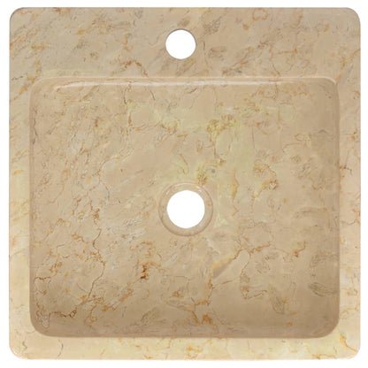 Berkfield Sink Cream 40x40x12 cm Marble