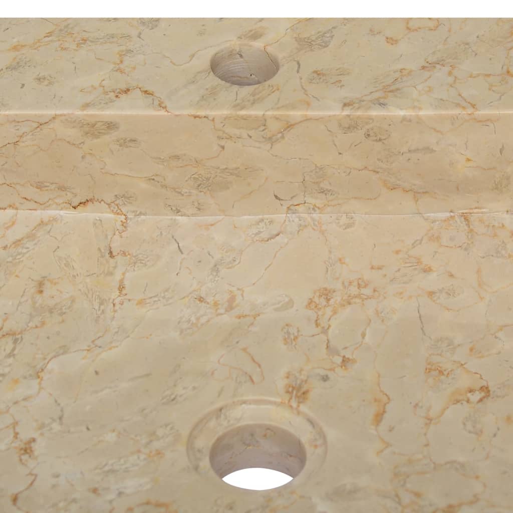 Berkfield Sink Cream 40x40x12 cm Marble