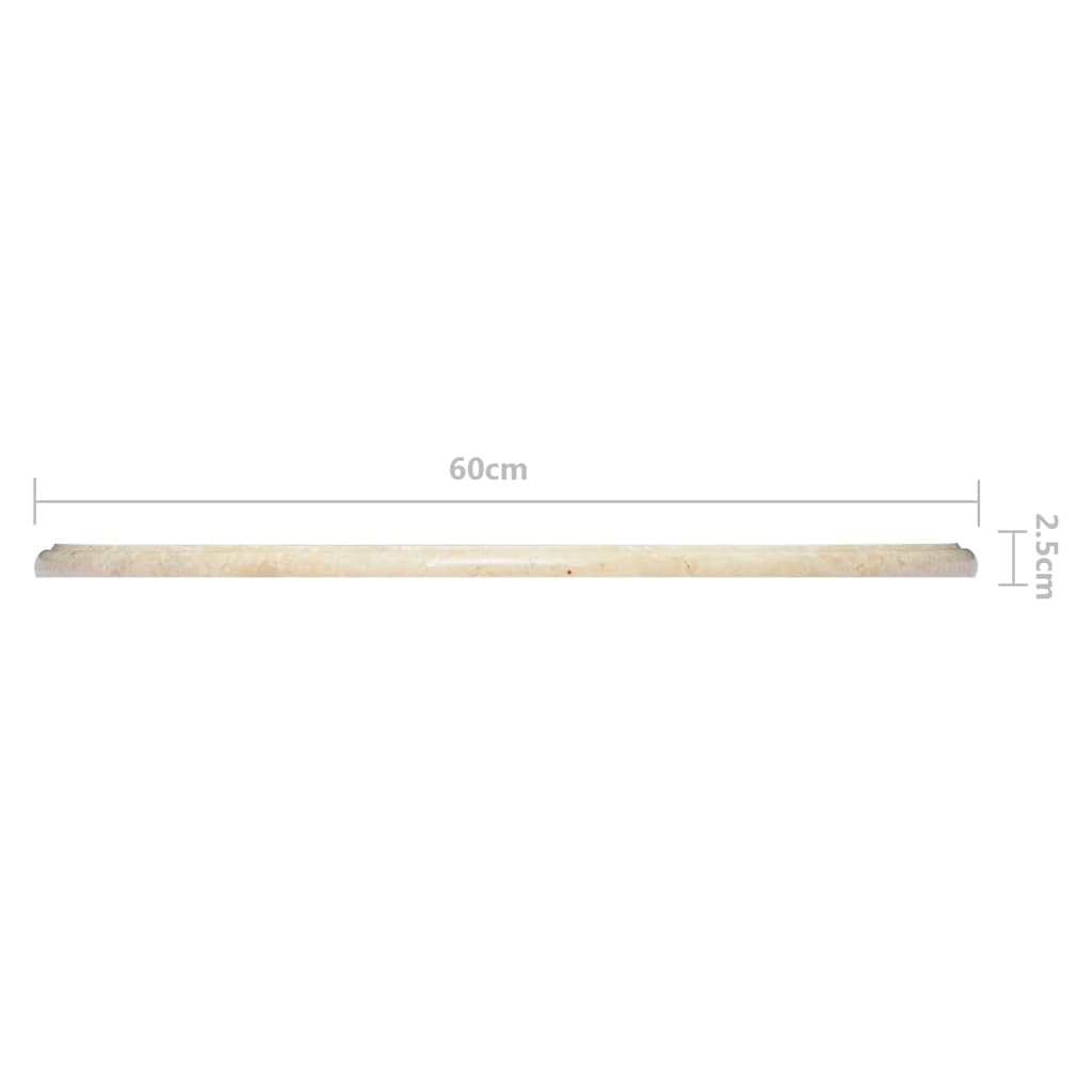 Berkfield Table Top Cream �_�”�_60x2.5 cm Marble