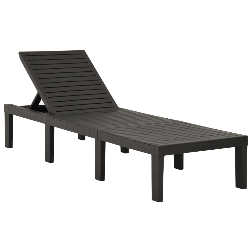 Berkfield Sun Lounger Plastic Anthracite