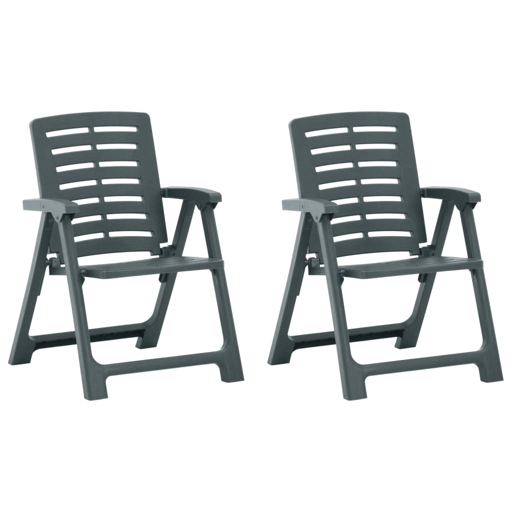 Berkfield Garden Chairs 2 pcs Plastic Green