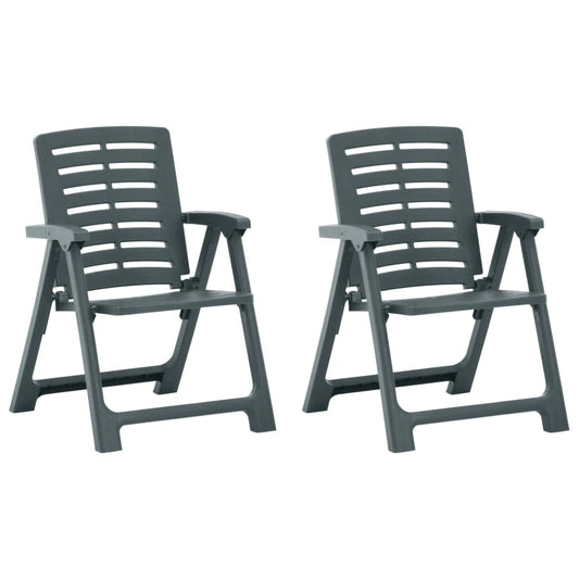 Berkfield Garden Chairs 2 pcs Plastic Green