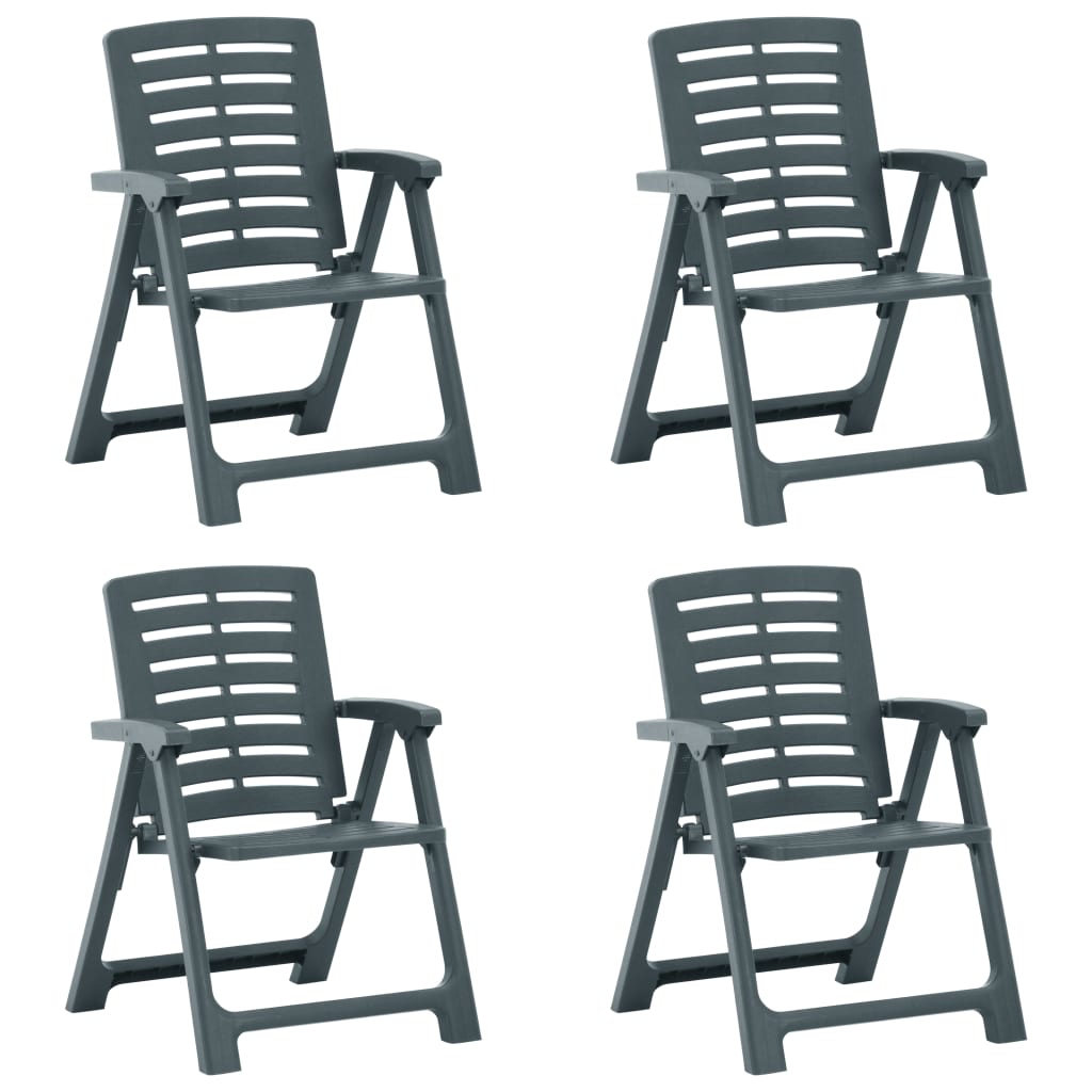 Berkfield Garden Chairs 4 pcs Plastic Green
