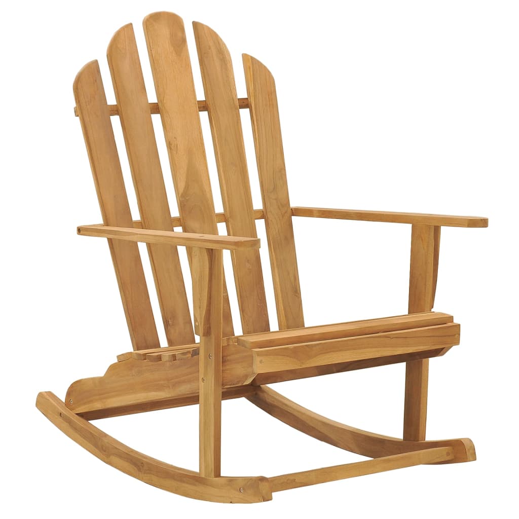 Berkfield Adirondack Rocking Chair Solid Teak Wood