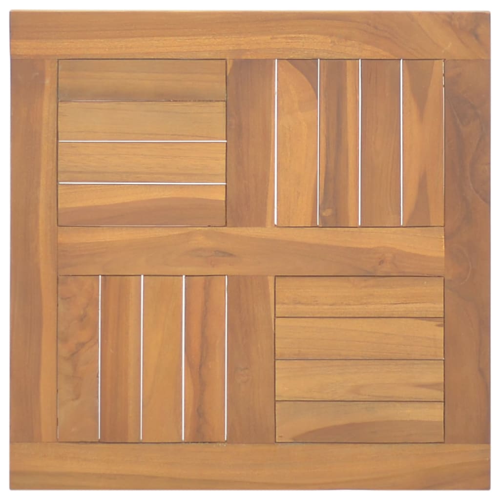Berkfield Square Table Top 50x50x2.5 cm Solid Wood Teak