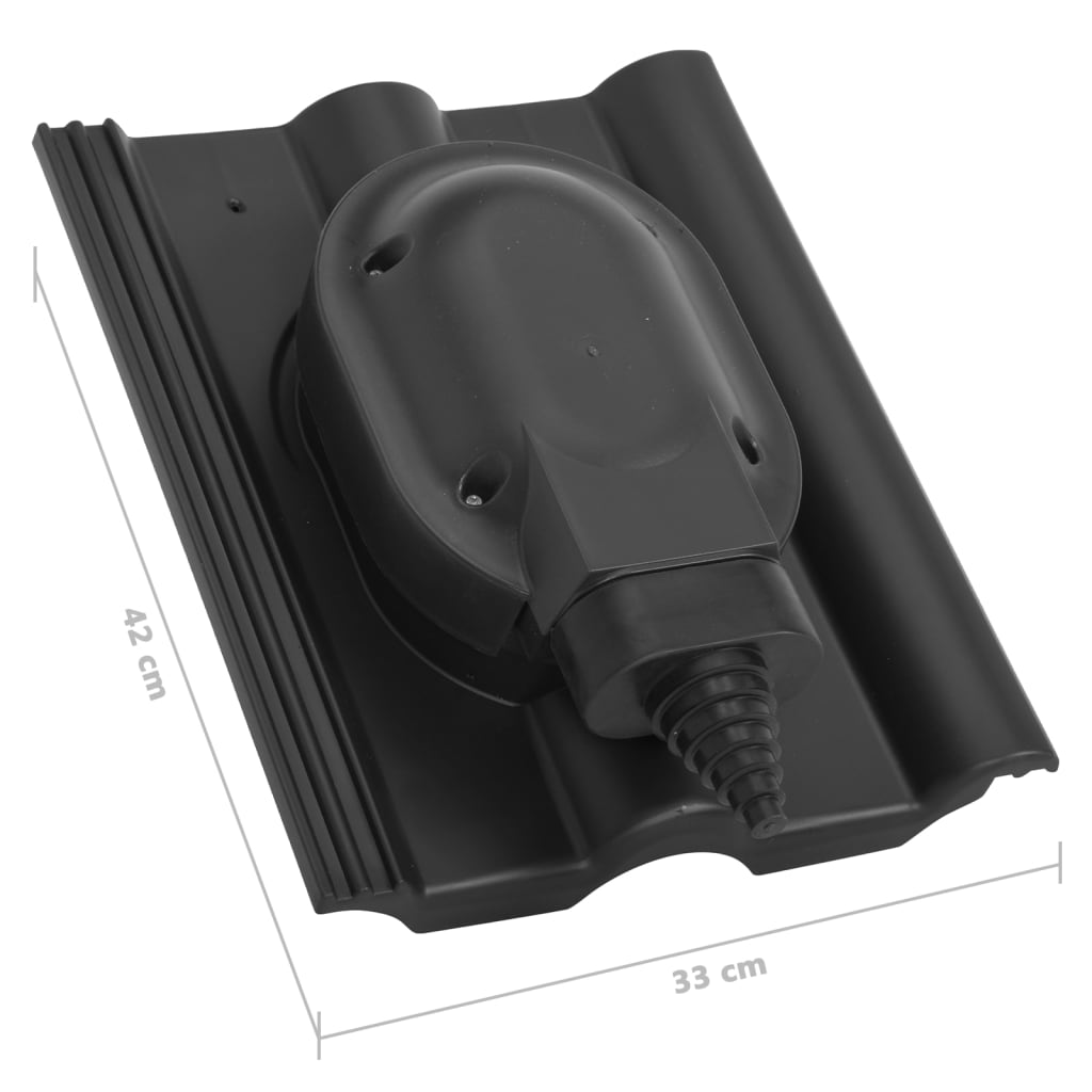 Berkfield Solar Pass-through for Frankfurt Roof Tile Black