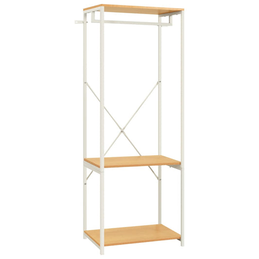 Berkfield Wardrobe White and Oak 60x40x167 cm Metal and Engineered Wood