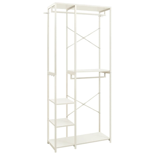 Berkfield Wardrobe White 90x40x213 cm Metal and Engineered Wood