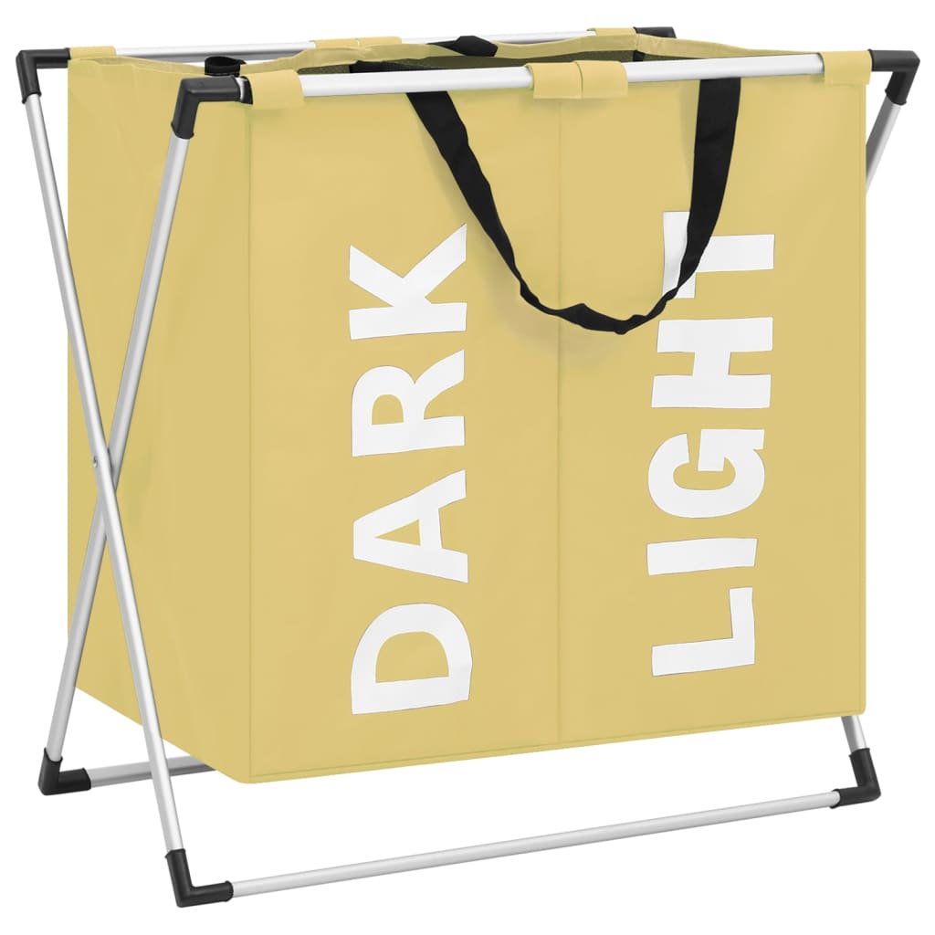 Berkfield 2-Section Laundry Sorter Cream