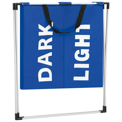 Berkfield 2-Section Laundry Sorter Blue