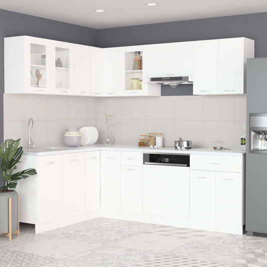 Berkfield 11 Piece Kitchen Cabinet Set White Engineered Wood