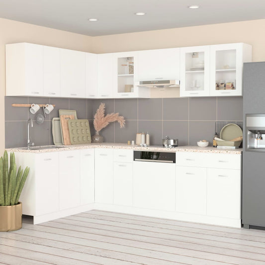 Berkfield 11 Piece Kitchen Cabinet Set White Engineered Wood