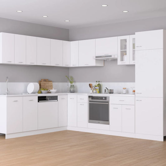 Berkfield 14 Piece Kitchen Cabinet Set White Engineered Wood