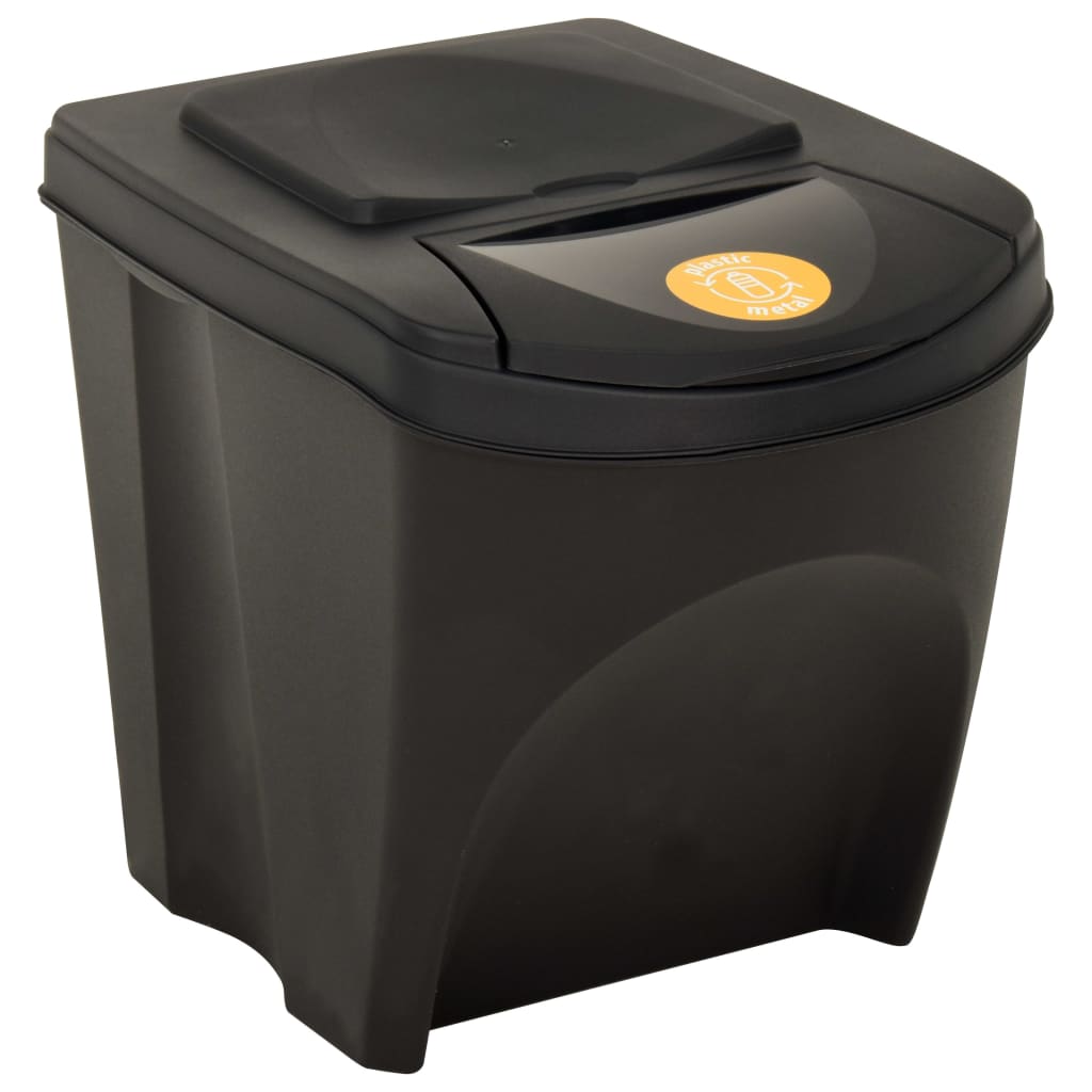 Berkfield Stackable Dustbins 4 pcs Anthracite 100 L