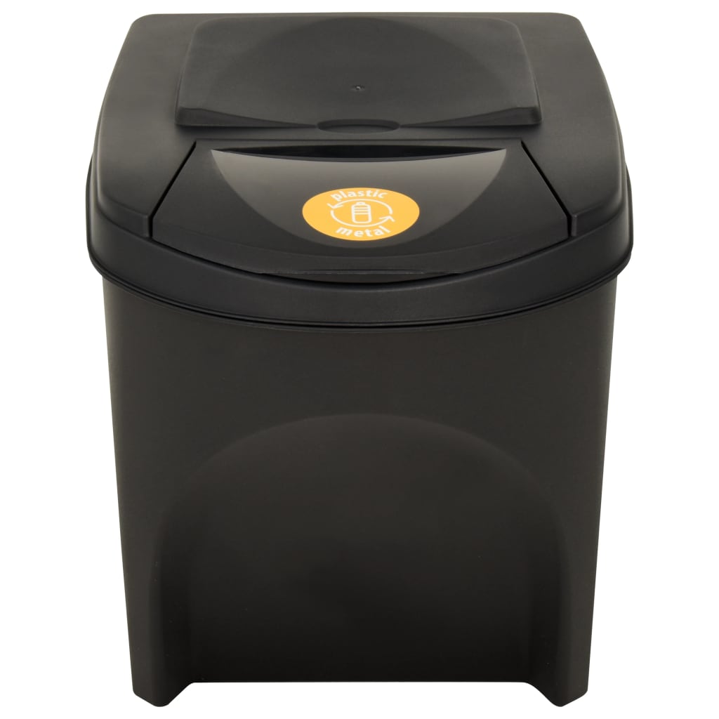 Berkfield Stackable Dustbins 4 pcs Anthracite 100 L