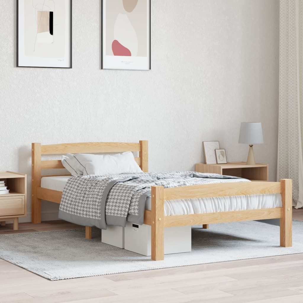 Berkfield Bed Frame Solid Pinewood 90x200 cm
