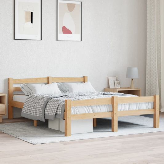 Berkfield Bed Frame Solid Pinewood 120x200 cm