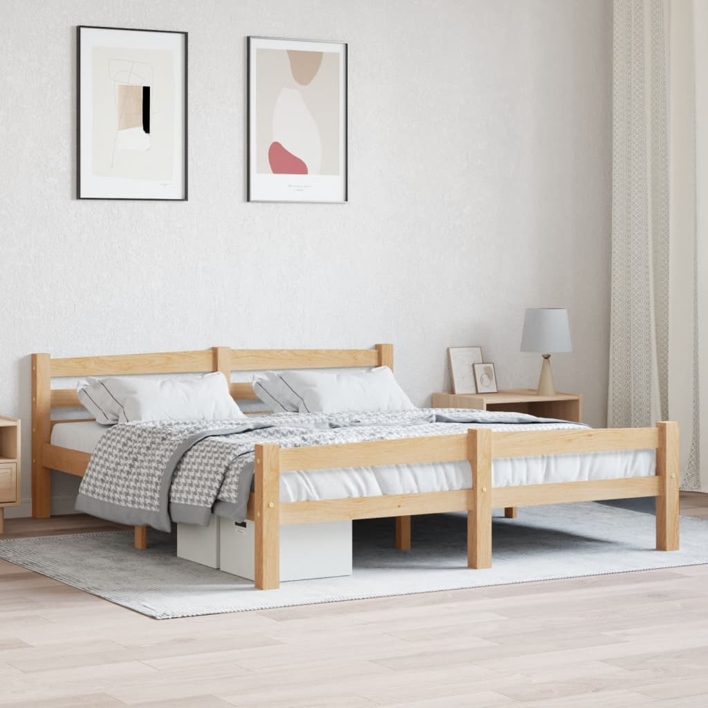 Berkfield Bed Frame Solid Pinewood 160x200 cm