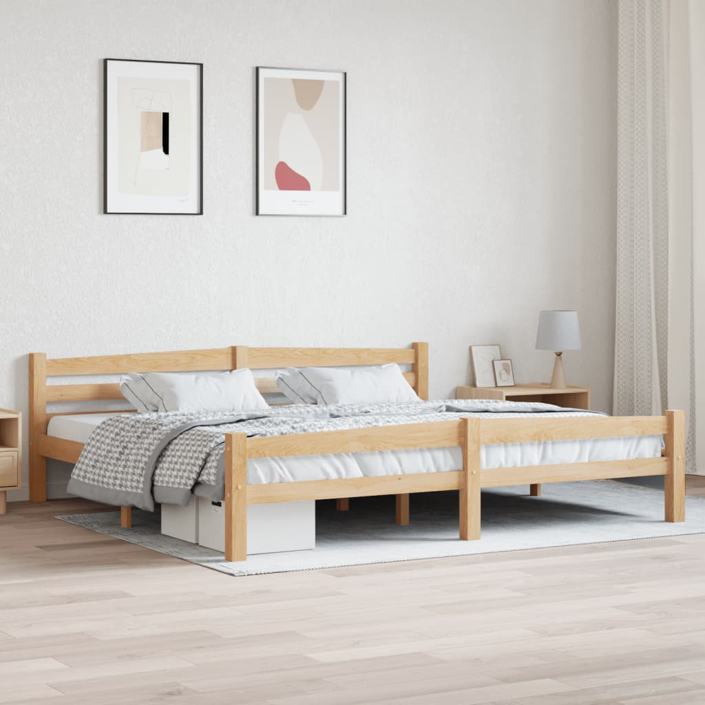 Berkfield Bed Frame Solid Pinewood 200x200 cm
