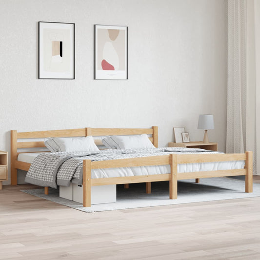 Berkfield Bed Frame Solid Pinewood 200x200 cm