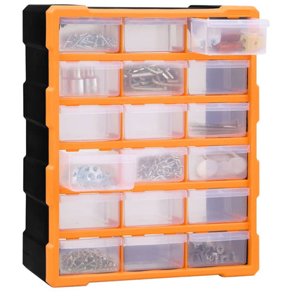 Berkfield Multi-drawer Organiser with 18 Middle Drawers 38x16x47 cm