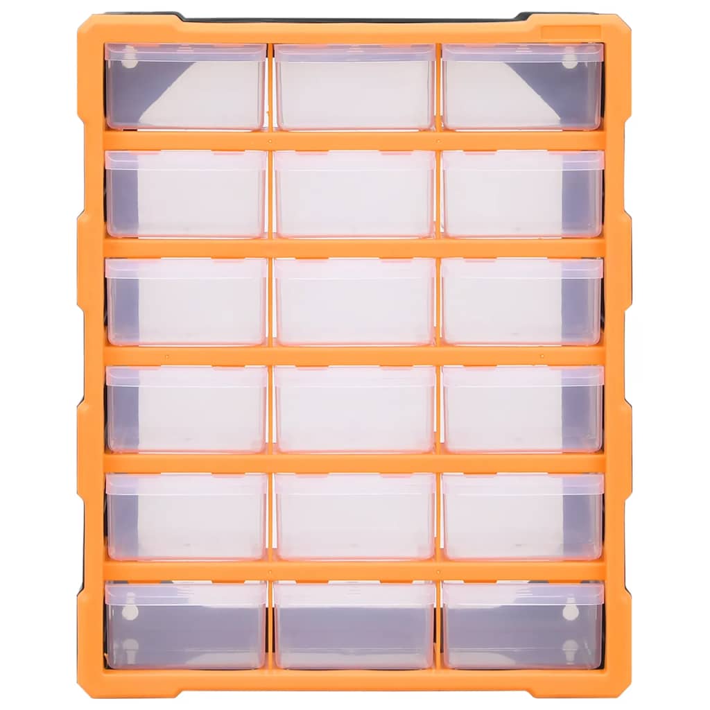 Berkfield Multi-drawer Organiser with 18 Middle Drawers 38x16x47 cm