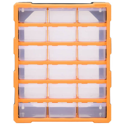 Berkfield Multi-drawer Organiser with 18 Middle Drawers 38x16x47 cm