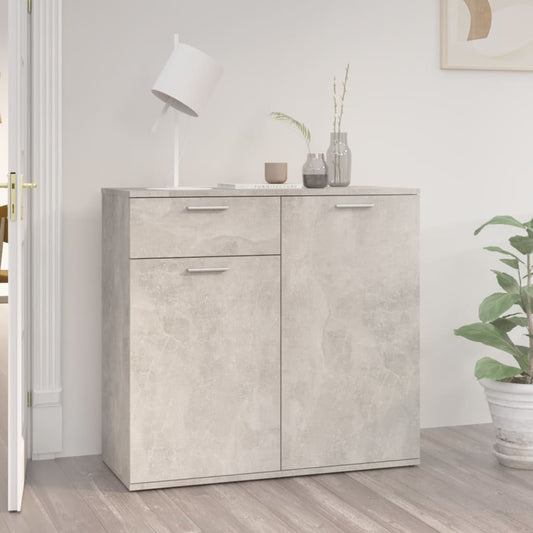 Berkfield Sideboard Concrete Grey 80x36x75 cm Engineered Wood