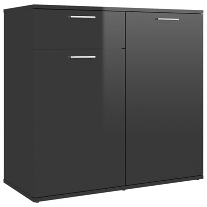 Berkfield Sideboard High Gloss Black 80x36x75 cm Engineered Wood