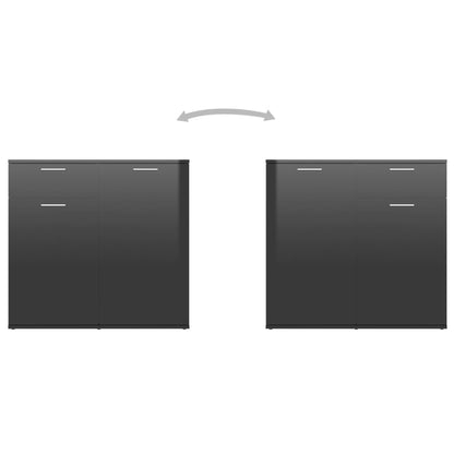 Berkfield Sideboard High Gloss Black 80x36x75 cm Engineered Wood