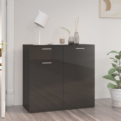 Berkfield Sideboard High Gloss Black 80x36x75 cm Engineered Wood