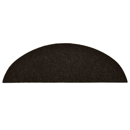 Berkfield Self-adhesive Stair Mats 10pcs Dark Brown 56x17x3cm Needle Punch