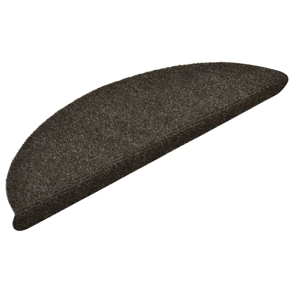 Berkfield Self-adhesive Stair Mats 10pcs Light Brown 56x17x3cm Needle Punch