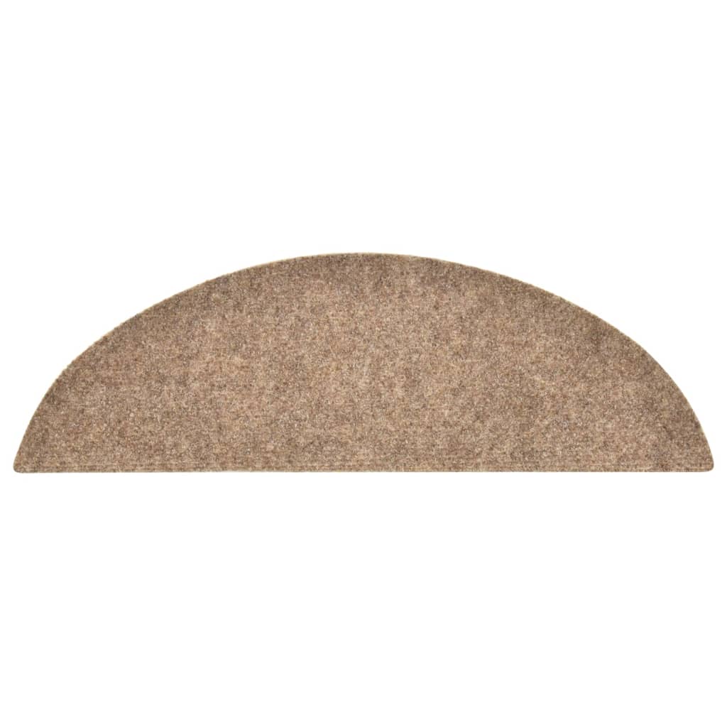 Berkfield Self-adhesive Stair Mats 10 pcs Cream 56x17x3 cm Needle Punch