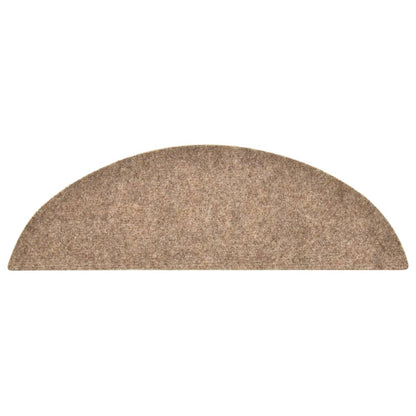 Berkfield Self-adhesive Stair Mats 10 pcs Cream 56x17x3 cm Needle Punch