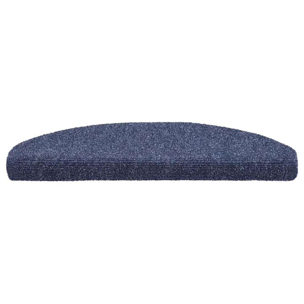 Berkfield Self-adhesive Stair Mats 10 pcs Blue 65x21x4 cm Needle Punch