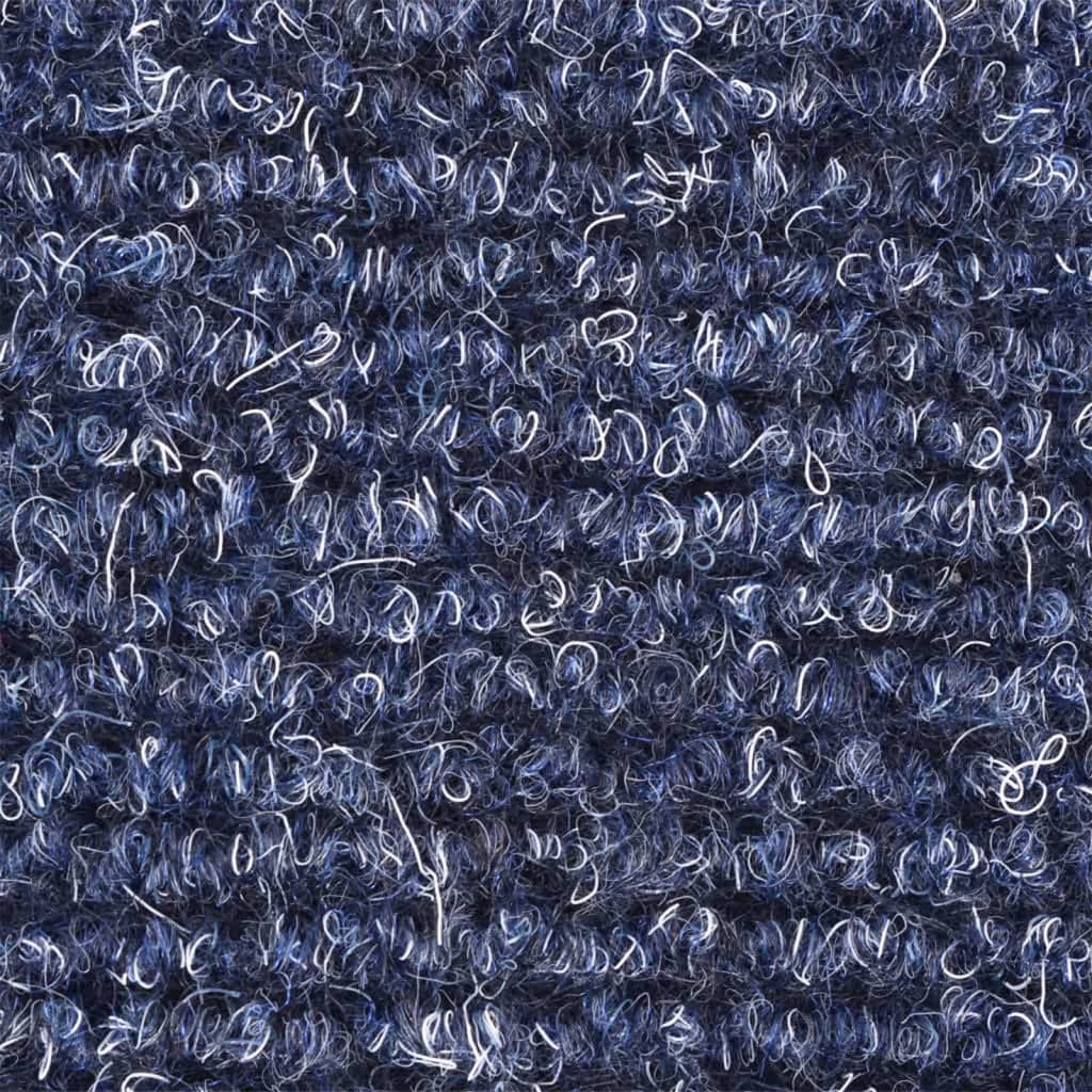 Berkfield Self-adhesive Stair Mats 10 pcs Blue 65x21x4 cm Needle Punch