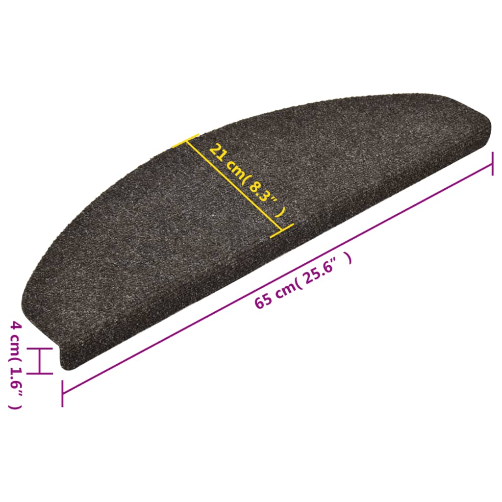 Berkfield Self-adhesive Stair Mats 5pcs Light Brown 65x21x4cm Needle Punch